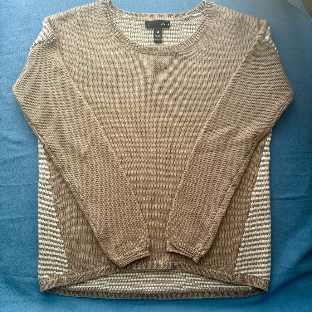 Aqua Beige and Light Cream Sweater